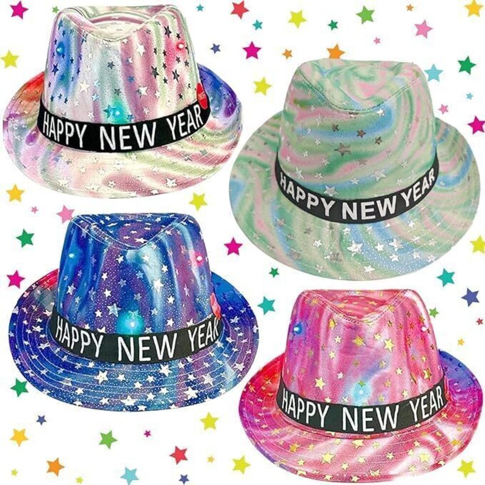 2338 4 Pcs Neon New Year's Eve Party Supplies Kit,2026 New Year's Eve Party